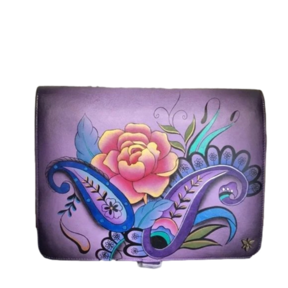 Anuschka Hand Painted Leather Travel Organizer